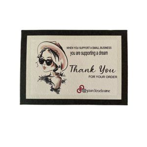 Feminine Small Business Thank You Cards - Set of  100